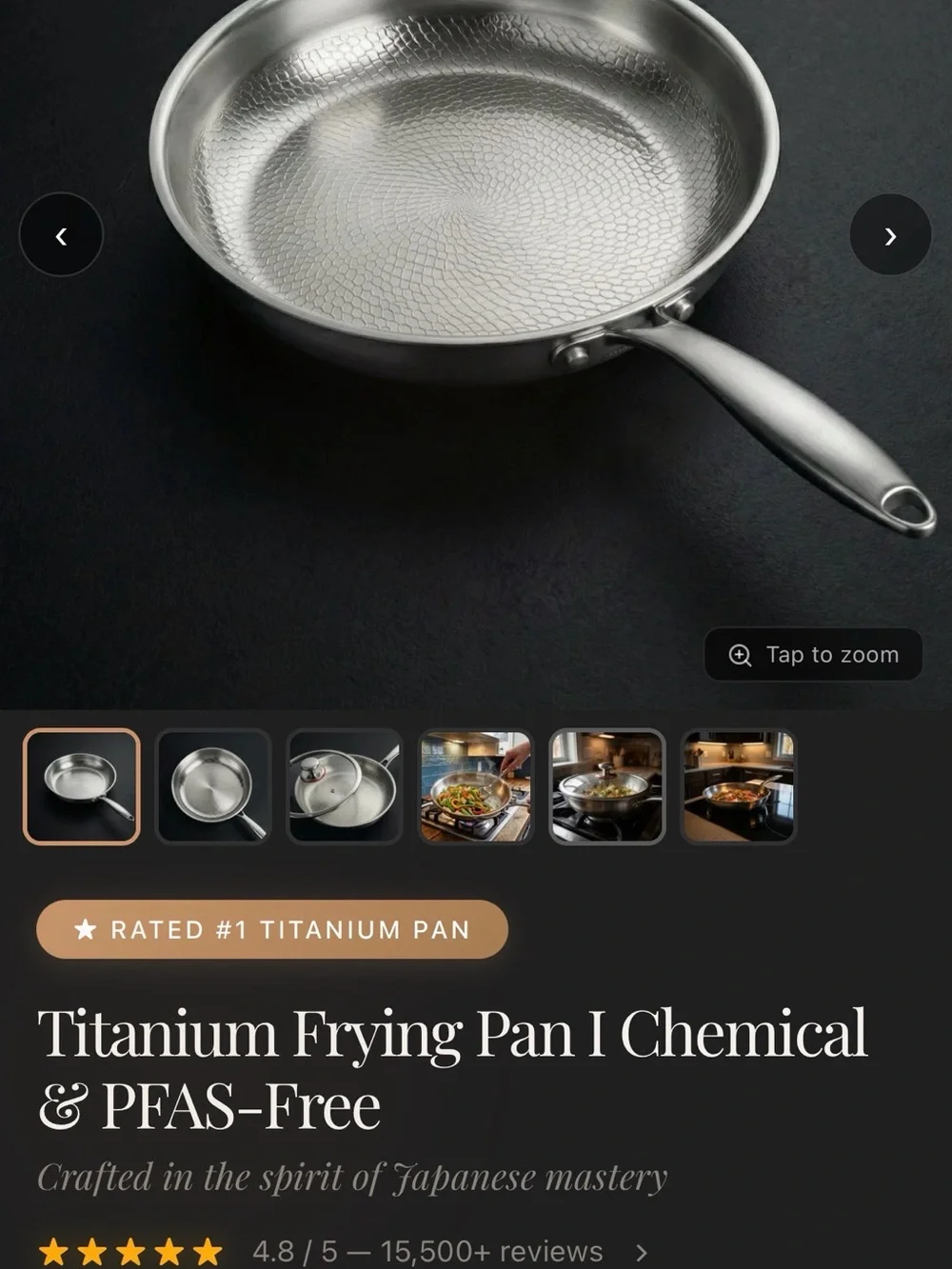 Okura Cookware Stainless Steel Frying Pans - Silver Nonstick Set - Picture 8 of 9